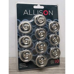 Allison Knobs 10 Pack Satin Nickel Finish Easy Application Hardware Included